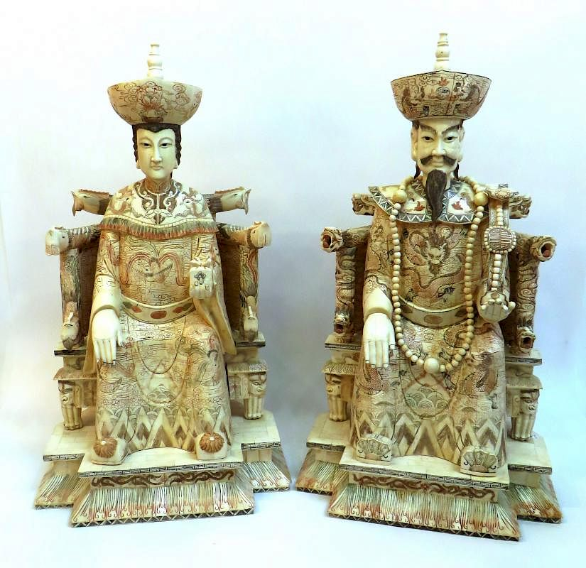 Bone King And Queen Sculptures Bone King And Queen Sculptures