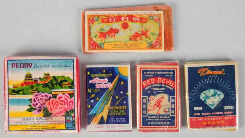 Lot of 5 Firecracker Packs Includes Gold Fish 120 pack