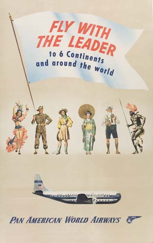DESIGNER UNKNOWN FLY WITH THE LEADER PAN AMERICAN WORLD AIRWAYS