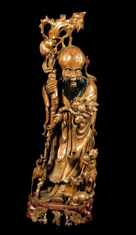 1460 Antique Chinese Figure of Shou Lao Antique Chinese figure