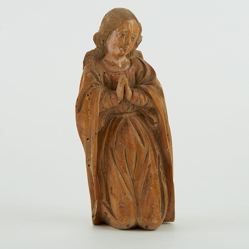 German Wood Virgin c 1500 1525 German limewood creche figure