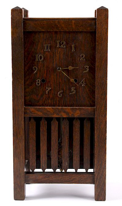 Arthur Pequegnat Oak Mantle Clock Featured in this lot we