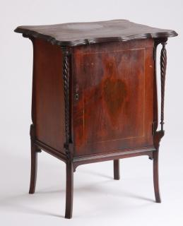 Early 20th c polyphon disc cabinet Early 20th century mahogany