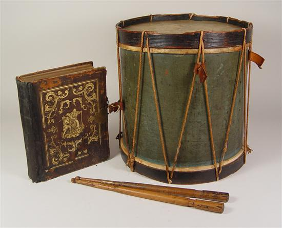 Civil War Era Drum Drumsticks Mid 1800 s Drum belonging