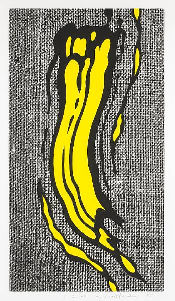 Roy Lichtenstein American 1923 1997 Yellow Brushstroke C 209 G