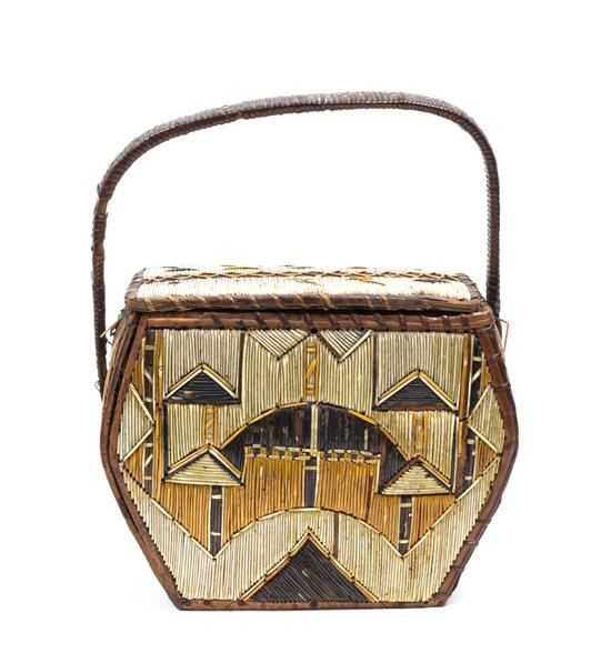 Sale 509 Lot 744 A Mimac Quillwork Handled Box circa