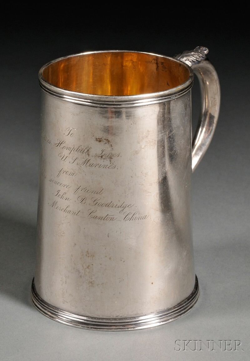 China Trade Presentation Silver Cann Khecheong Canton ac 1840 70