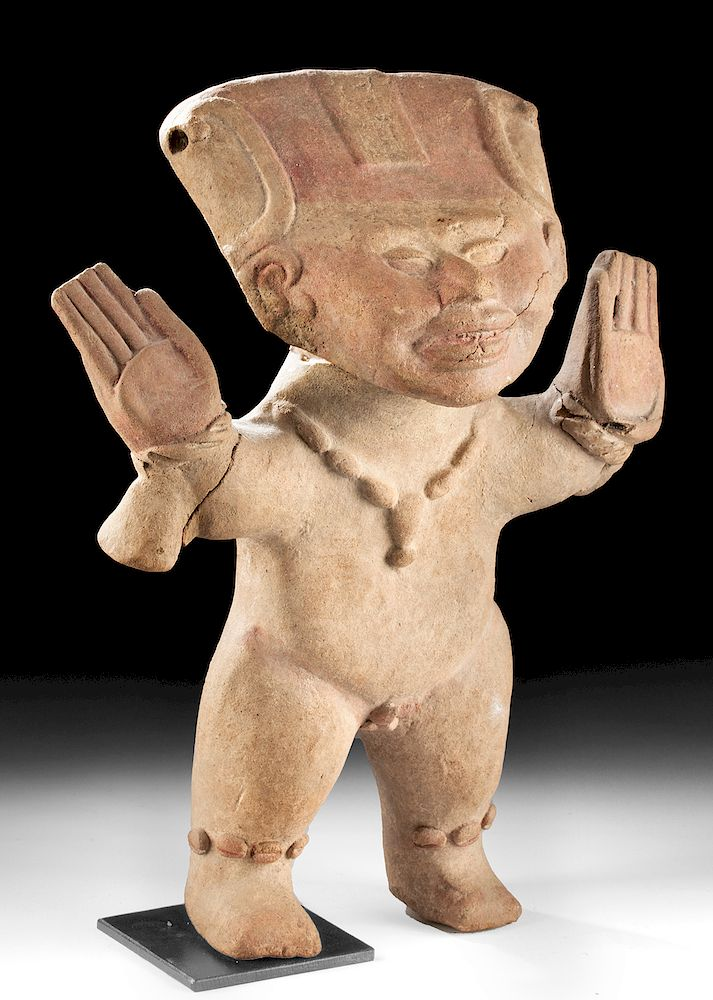 Veracruz Pottery Standing Male Sonriente Figure Pre Columbian Gulf Coast