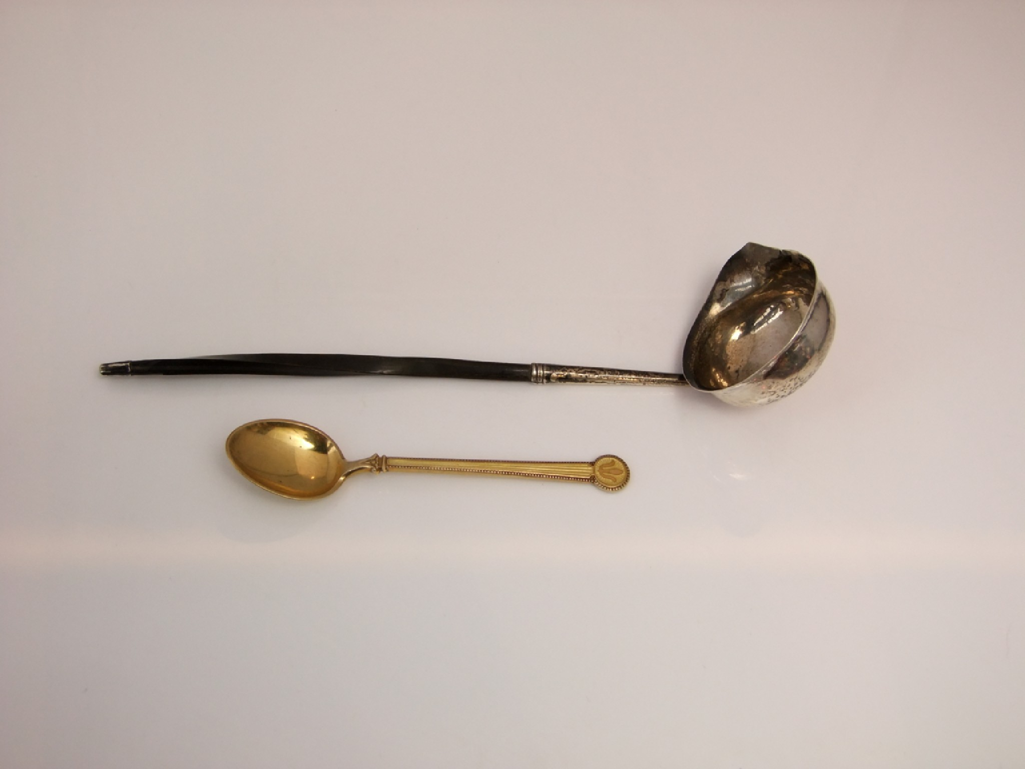A Georgian silver toddy ladle probably Edward Mayfield London indecipherable