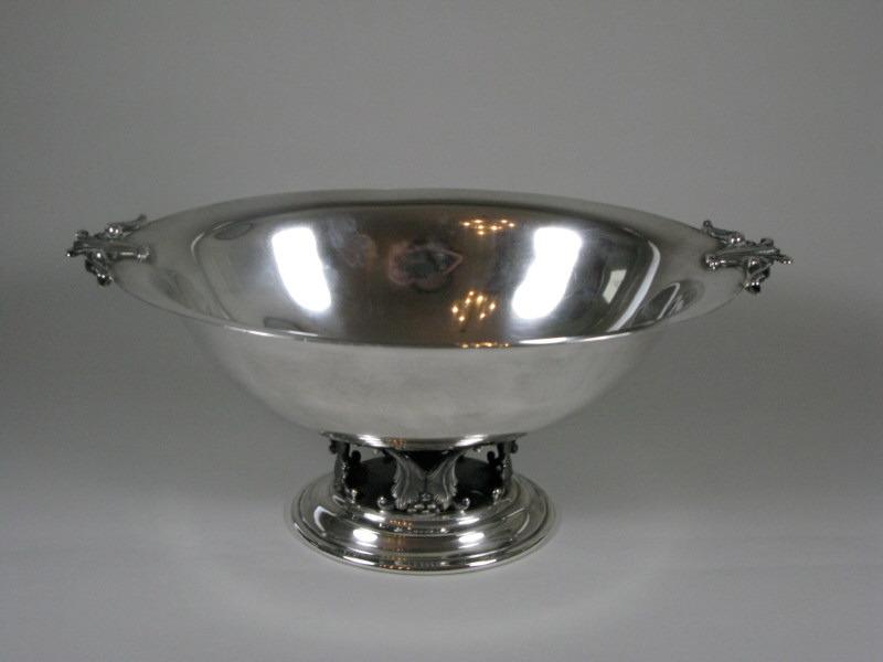 Jensen Style Sterling Center Bowl early 20th c oval form