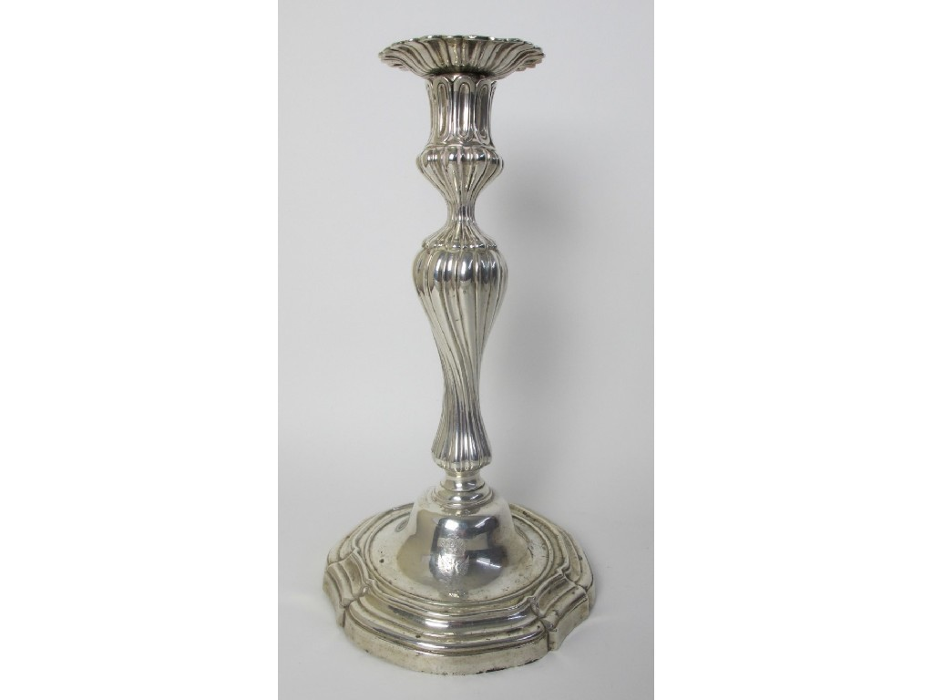 A Victorian silver candl