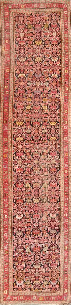 Antique Persian Hand Knotted Oriental Carpet Runner Antique Persian Hand