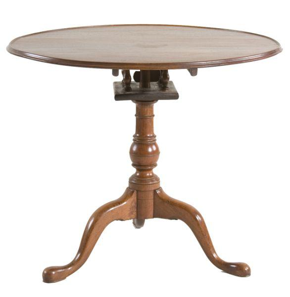 Queen Anne Tilt Top Tea Table PA 18th c two