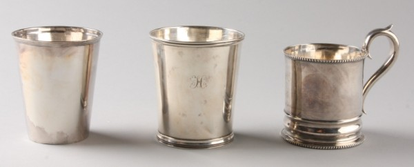 Lot of three One R W Wilson cup Philadelphia circa