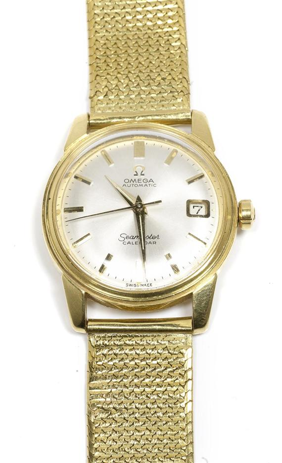 GENTLEMAN S WRISTWATCH AUTOMATIC OMEGA SEAMASTER 1960s Yellow gold 750