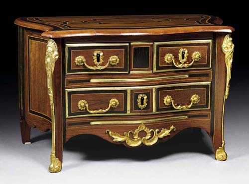 MINIATURE CHEST OF DRAWERS so called commode de ma trise
