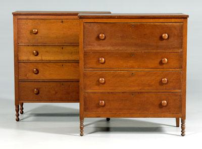 Near pair Federal chest of drawers each cherry with poplar