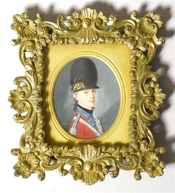 ENGLAND 18th century Mixed media on ivory 5 5x4 5