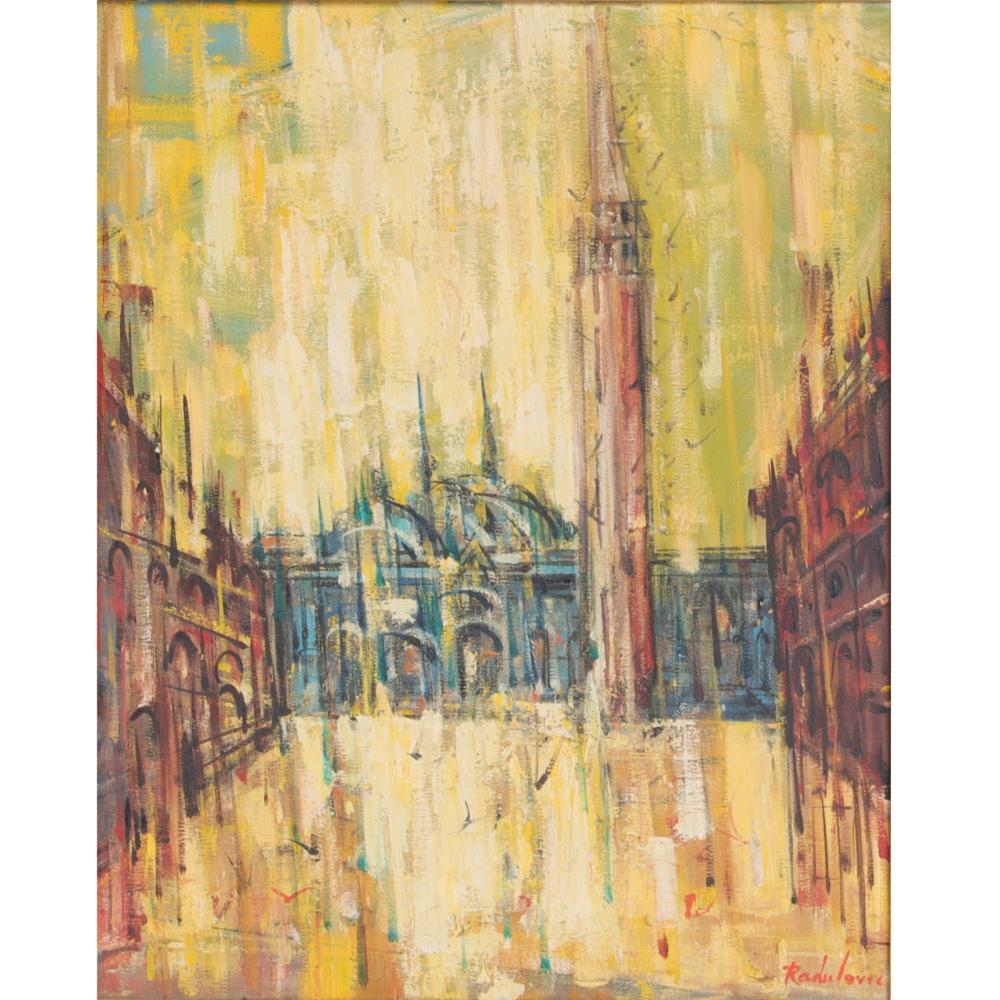 Savo Radulovic New York 1899 1984 Venice Piazza del Duomo