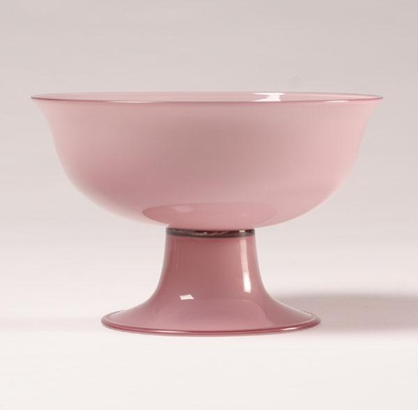 Venini tazza c 1930 Light rose cased over white The