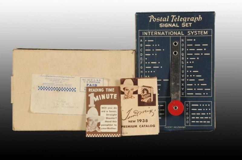 Tom Mix Telegraph Signal Set Description Includes original mailer box