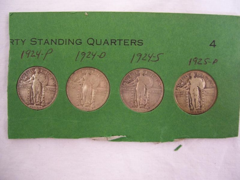 4 Standing Liberty Quarters w Key Dates Includes 1924P D