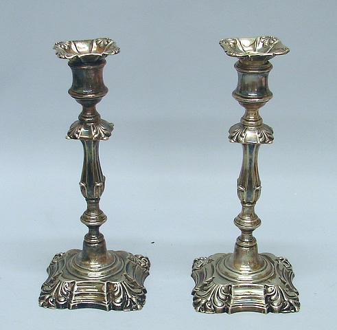 Molded baluster stem molded square base not monogrammed detachable bobeche