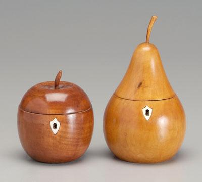 Pear apple tea boxes lidded pear shaped tea box turned