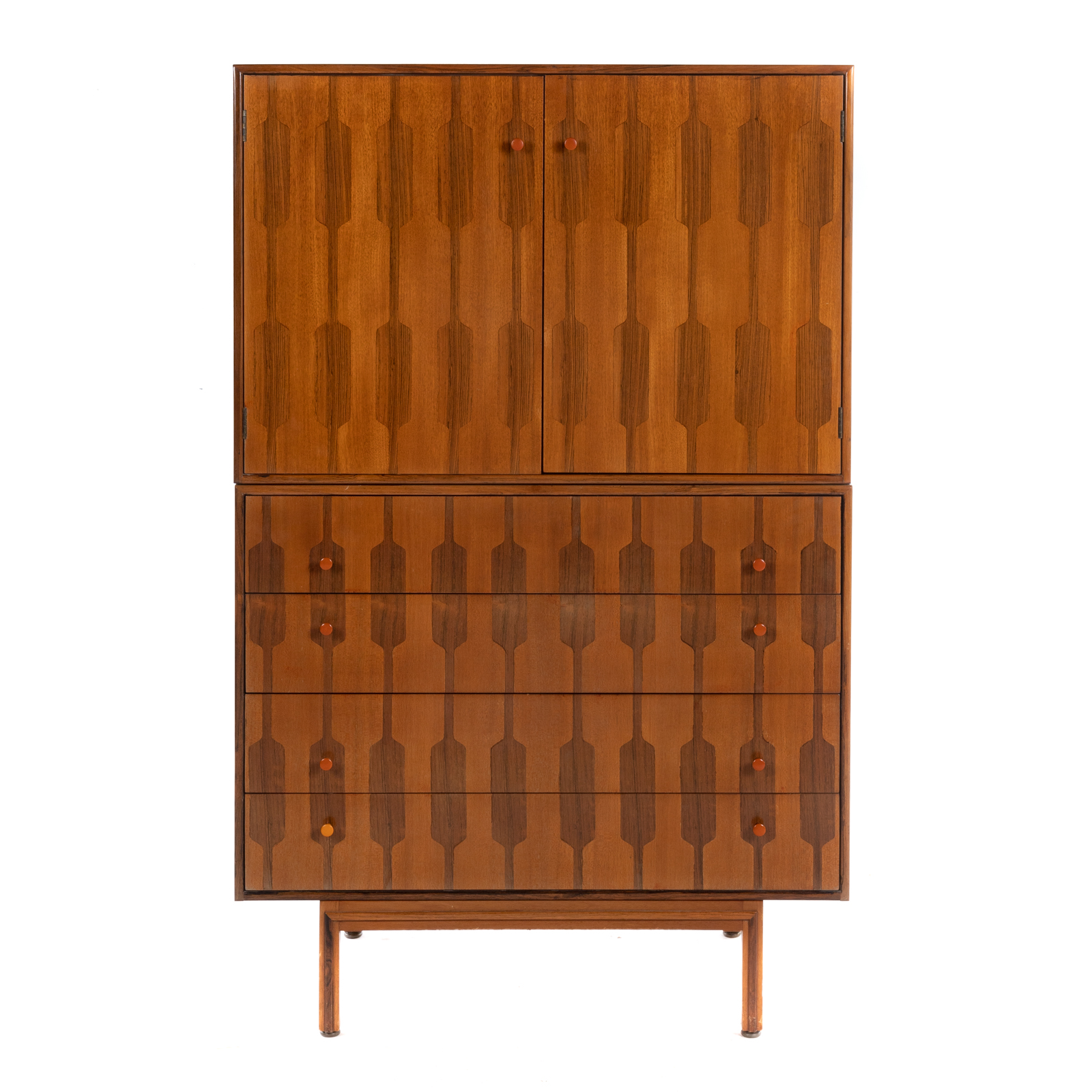 ROMWEBER MID CENTURY ROSEWOOD GENTLEMAN S CHEST Mid 20th century