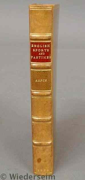 Leather bound book English Sports and Pastimes Jehoshaphat Aspin London