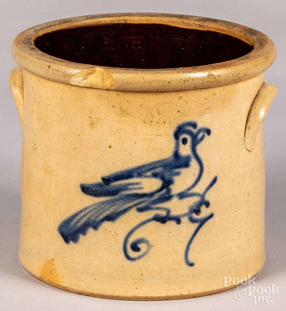 Stoneware crock 19th c Stoneware crock 19th c with cobalt