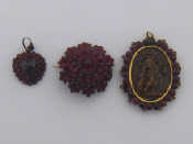 A mixed lot comprising a Bohemian garnet and seed pearl