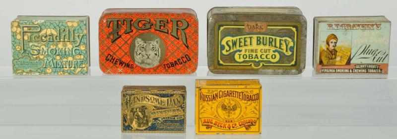 Lot of 6 Tobacco Tins Description Includes B F Graveley