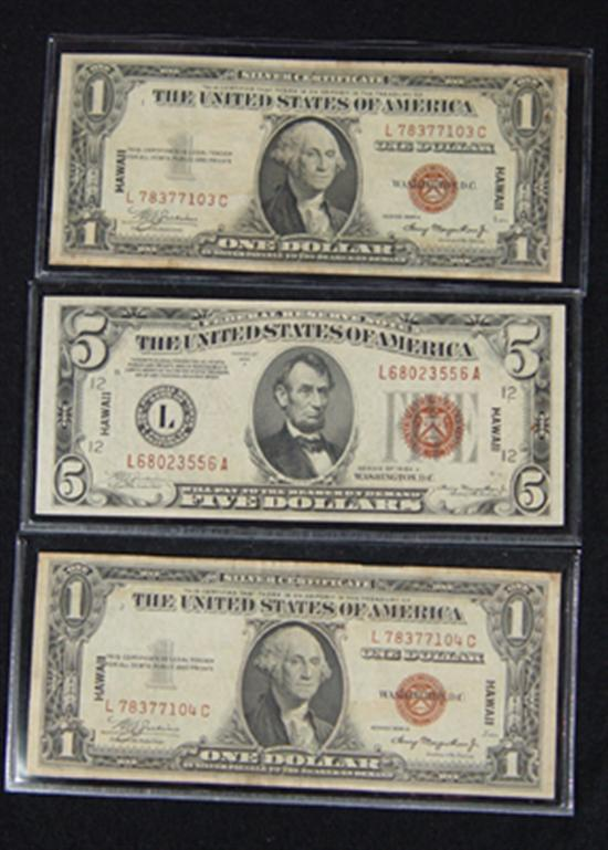 5 00 Federal Reserve Note Series 1934A Brown Seal Hawaii
