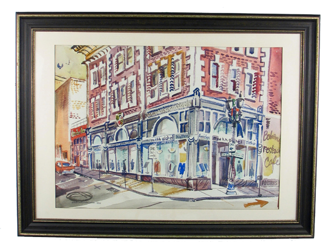 JOHN WADDINGHAM Oregon 1913 2003 Watercolor on paper A Portland