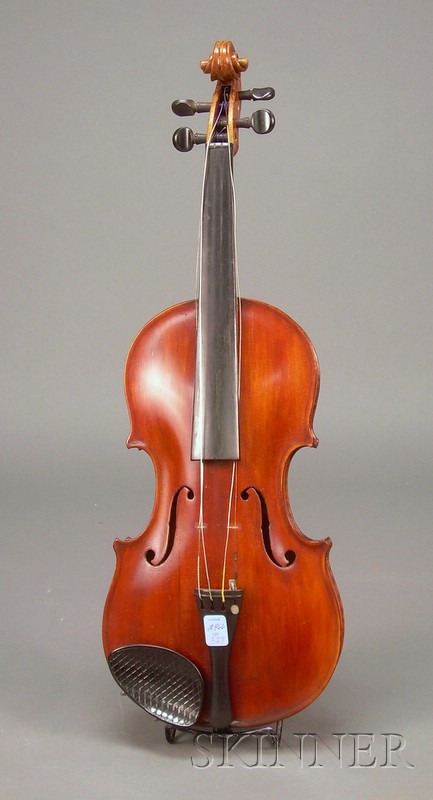 German Violin c 1900 unlabeled length of one piece back