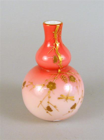 Victorian peachblow glass vase attributed to thomas webb sons late