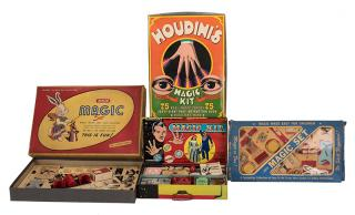 Group of Four Vintage Magic Sets Including Zenith Magic Set