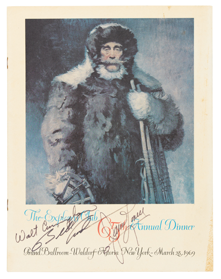 ASTRONAUTS Explorers Club 65th Annual Dinner program Signed on the