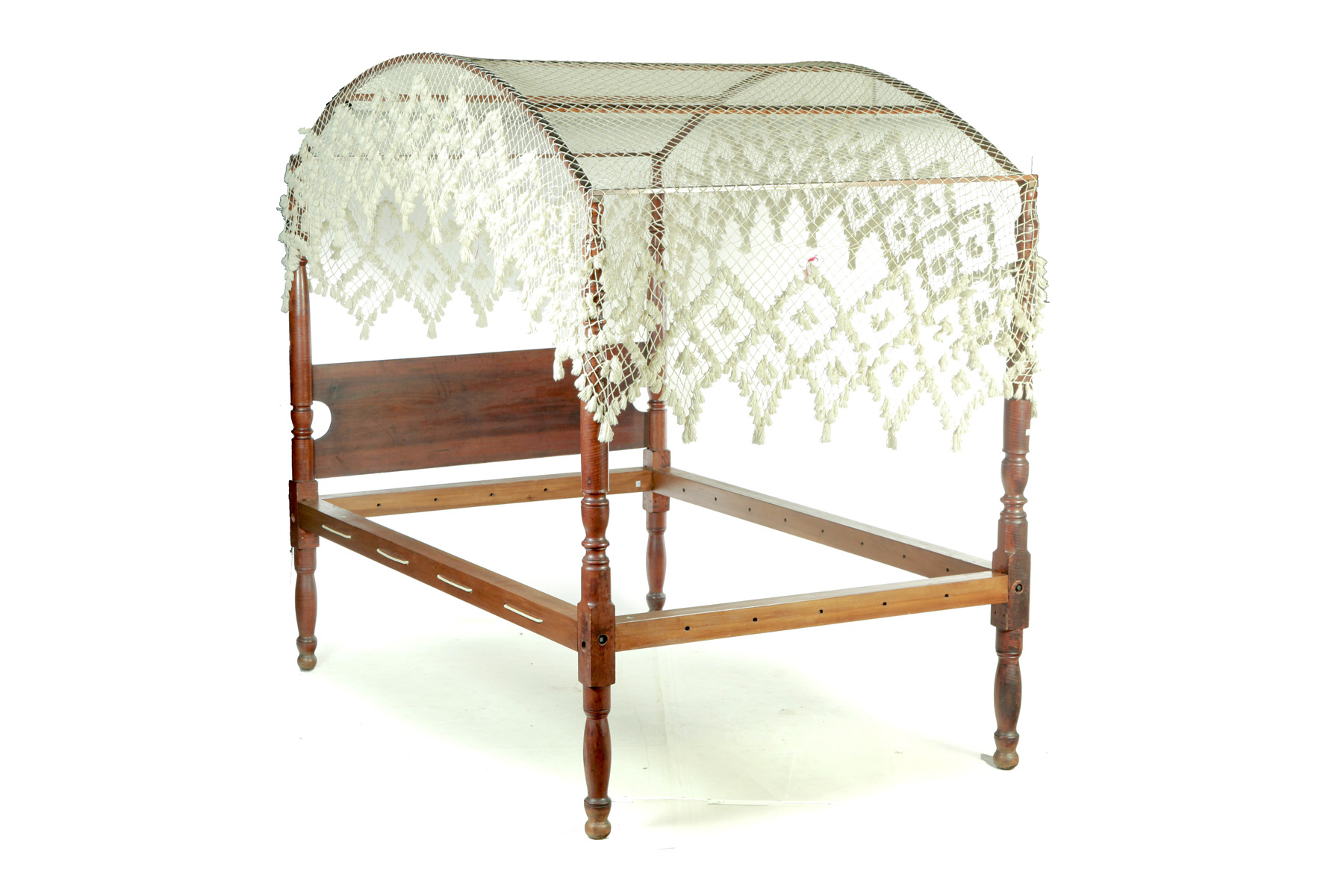 COUNTRY SHERATON TIGER MAPLE CANOPY BED American 1st quarter 19th