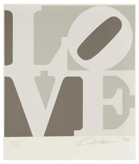 Robert Indiana b 1928 love silkscreen printed in colors 1996