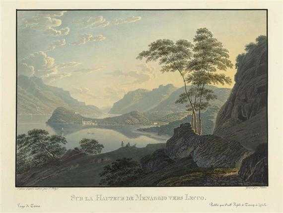 ITALY Lot of 2 sheets circa 1827 1 Lecco Lago