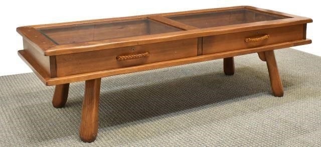 American pine display table W R Dallas Furniture 20th c