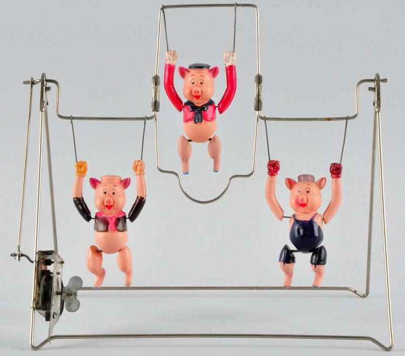Celluloid Disney The 3 Little Pigs Acrobats Toy Description Japanese