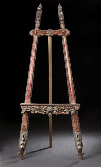 Italian Stained Fruitwood Easel mid 19th century in the Baroque