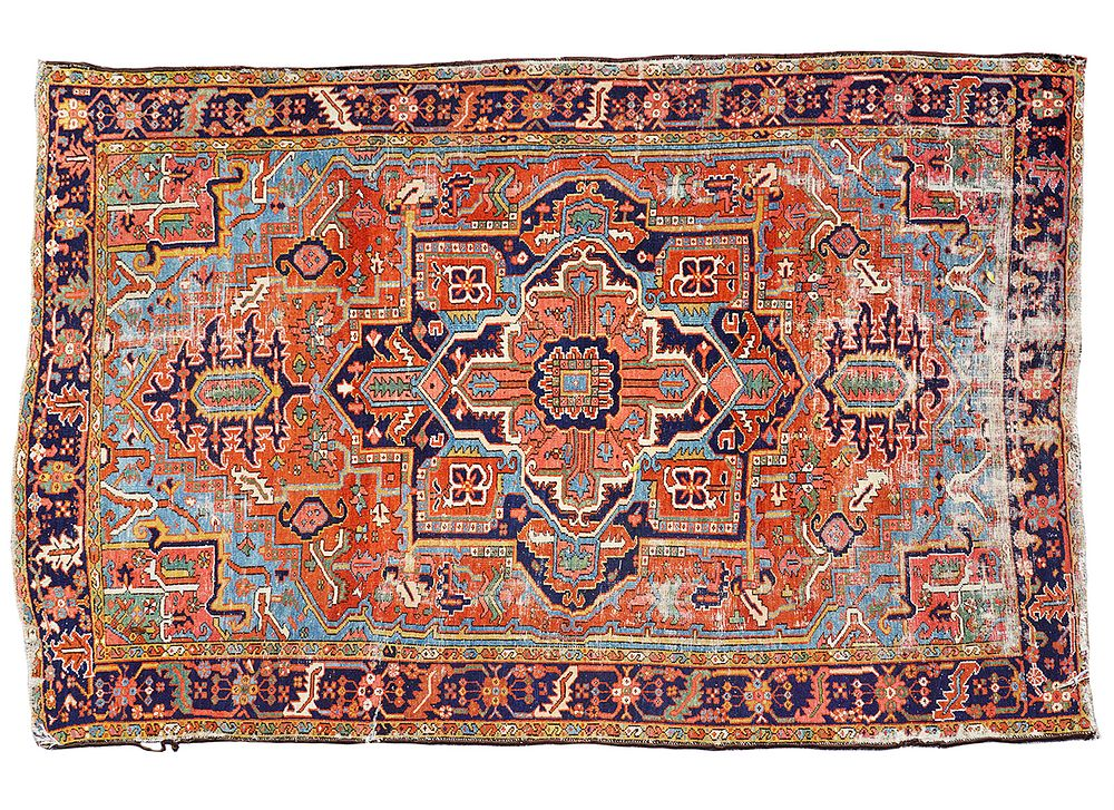 Antique Heriz Persian Carpet Antique Heriz Persian carpet in rust