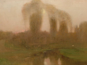 Robert McCaulay Stevenson Scottish 1854 1952 Moon rising over a