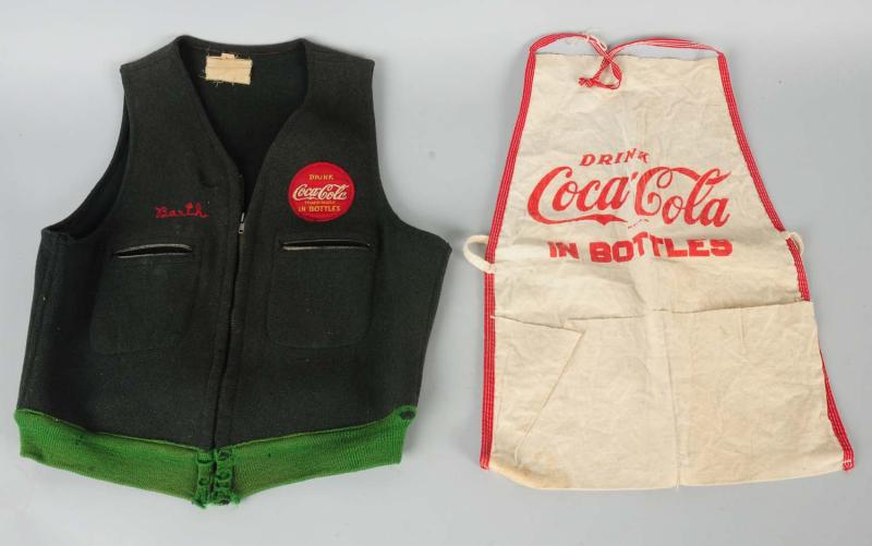 Apron and vest lots of wear on vest Condition Good