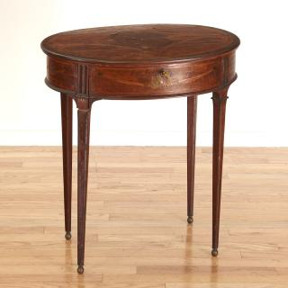 Continental Neo Classical inlaid walnut side table 19th c one