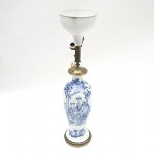 Blue and White Chinese Export Lamp Blue and white Chinese